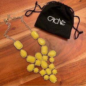 Cache Gold and Yellow Bib Necklace